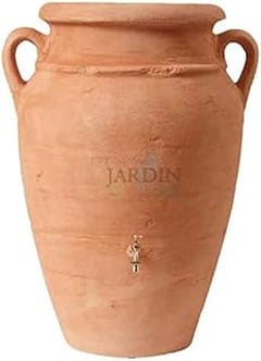 Comparativa de depósitos de agua de lluvia decorativos tipo ánfora y otros formatos