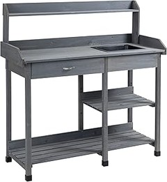 Mesas de trasplante con fregadero y bandeja