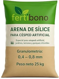 Rellenos y arena de sílice para césped artificial