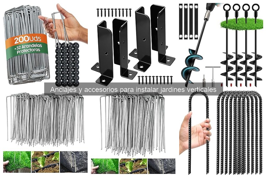 Accesorios imprescindibles para anclajes en jardines verticales