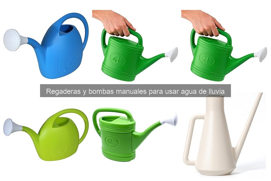 Alternativas a bombas manuales para agua de lluvia en jardinería