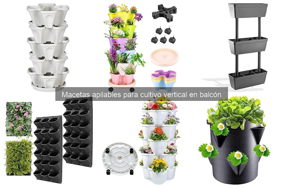 Alternativas a las macetas apilables para cultivo vertical