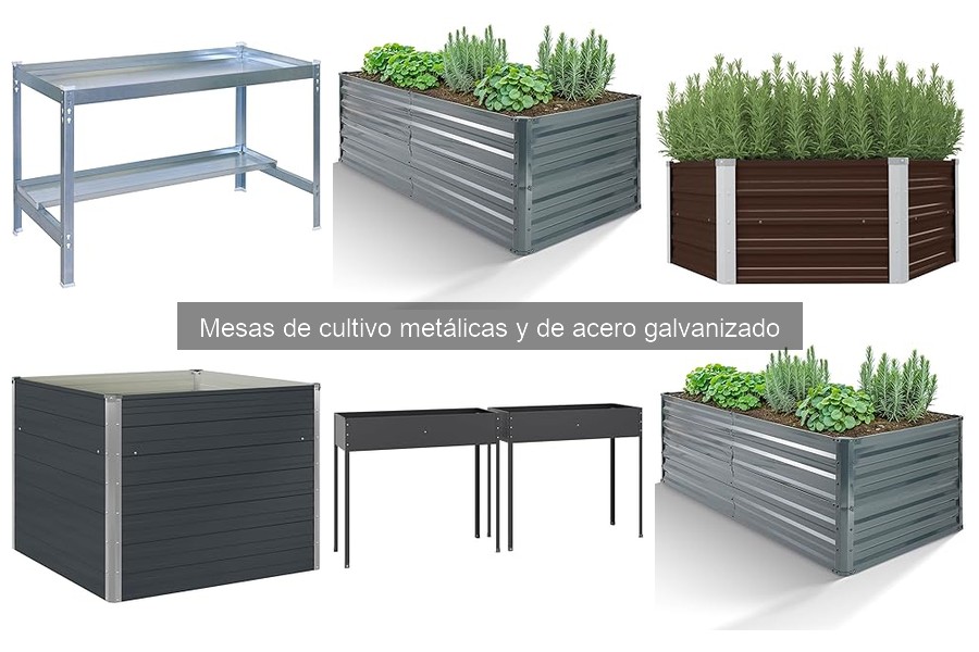 Alternativas a mesas de cultivo metálicas para balcones