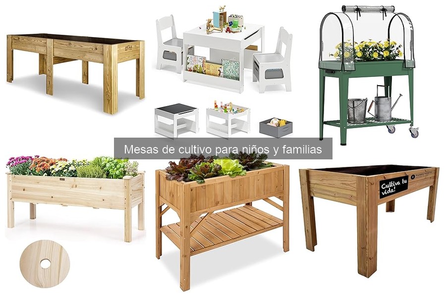 Alternativas a mesas de cultivo para niños y familias
