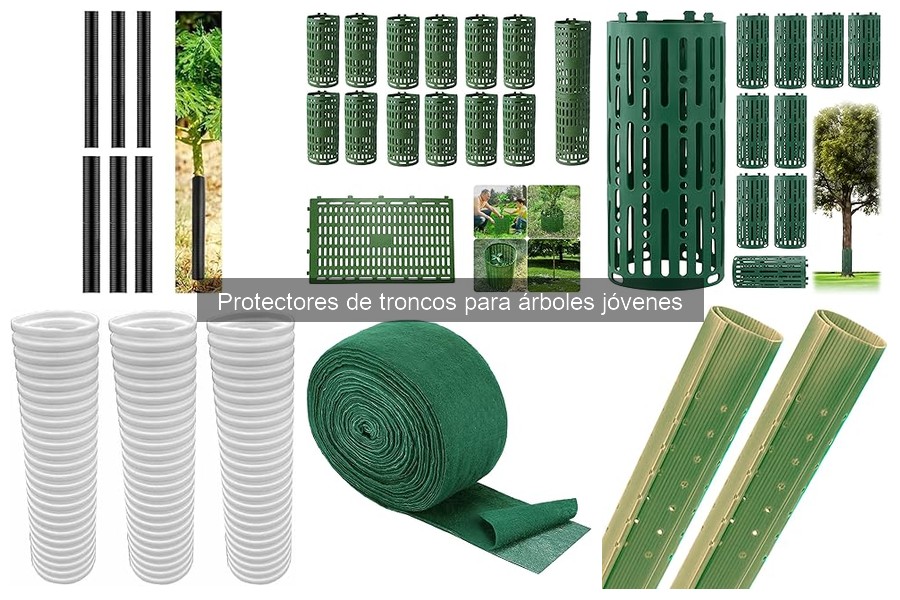 Alternativas a protectores de troncos para árboles jóvenes