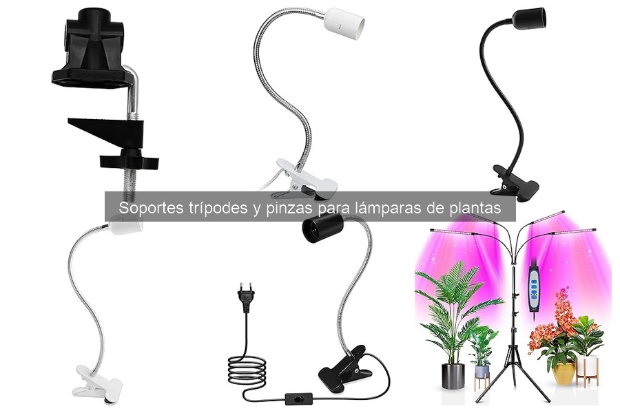 Altura ideal de soportes trípodes para lámparas de plantas