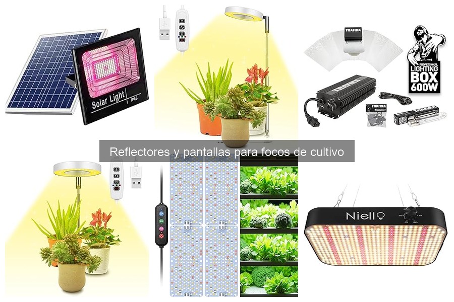Análisis de precios de reflectores y pantallas para cultivo