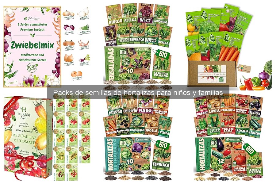 Cómo almacenar adecuadamente los packs de semillas de hortalizas