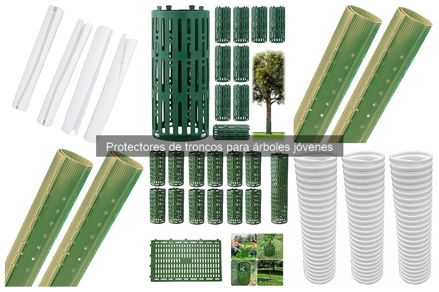 Cómo instalar protectores de troncos en árboles jóvenes