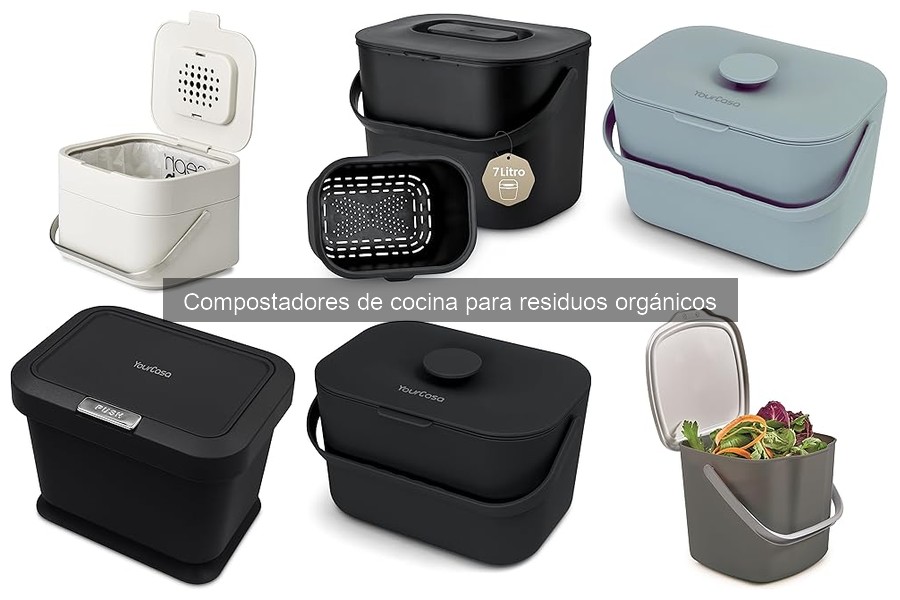 Comparativa de compostadores de cocina y de jardín