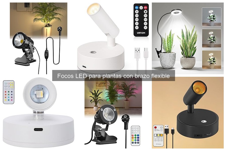 Comparativa de focos LED flexibles y otras luces para plantas