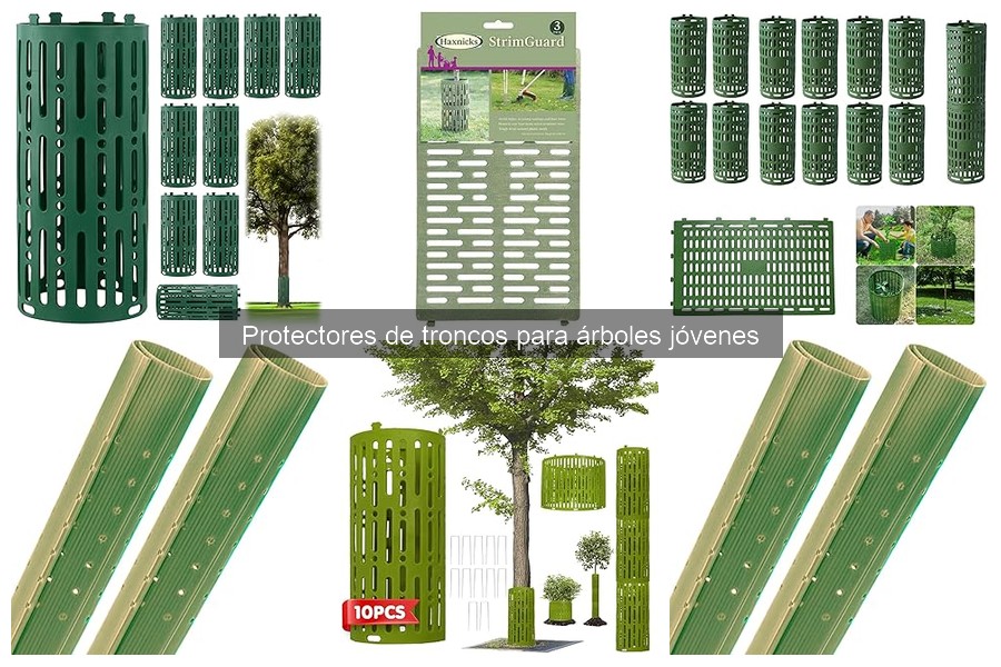 Comparativa de materiales en protectores de troncos para árboles