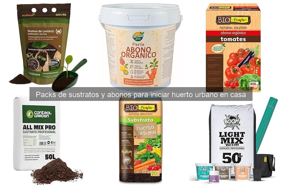 Comparativa de Sustratos y Abonos para Huerto Urbano