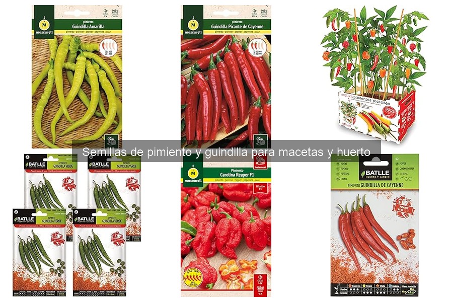 Comparativa semillas de pimiento dulce vs. picante