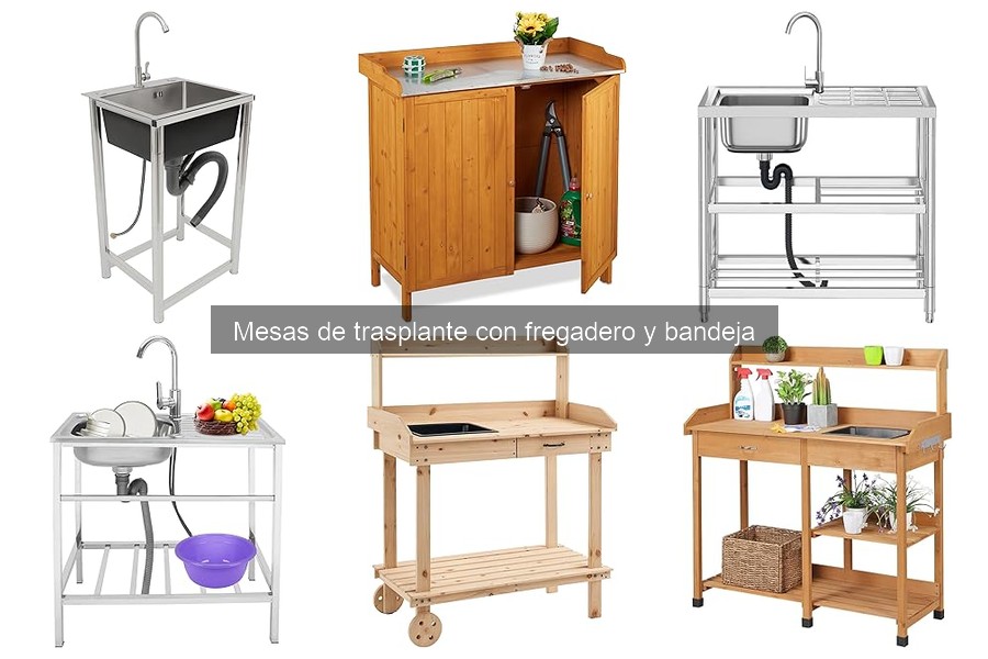 Dónde comprar mesas de trasplante con fregadero y bandeja