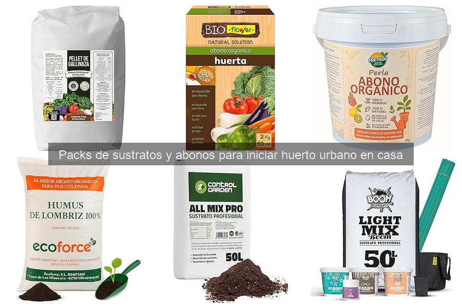 Dónde comprar packs de sustratos y abonos para huertos urbanos