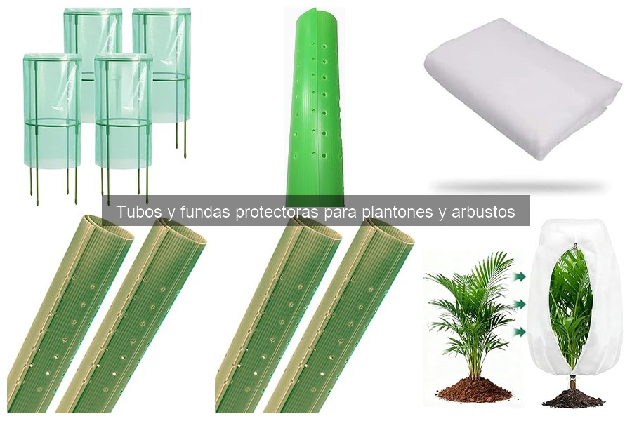 Efectos de los tubos protectores en el crecimiento de plantas