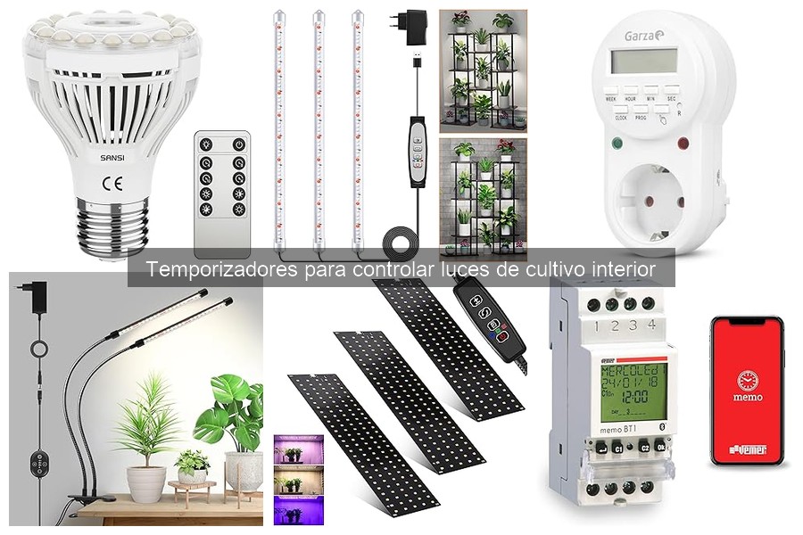 Establece horarios óptimos de luz con temporizadores para cultivos