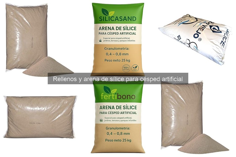 Granulometría recomendada para arena de sílice en césped