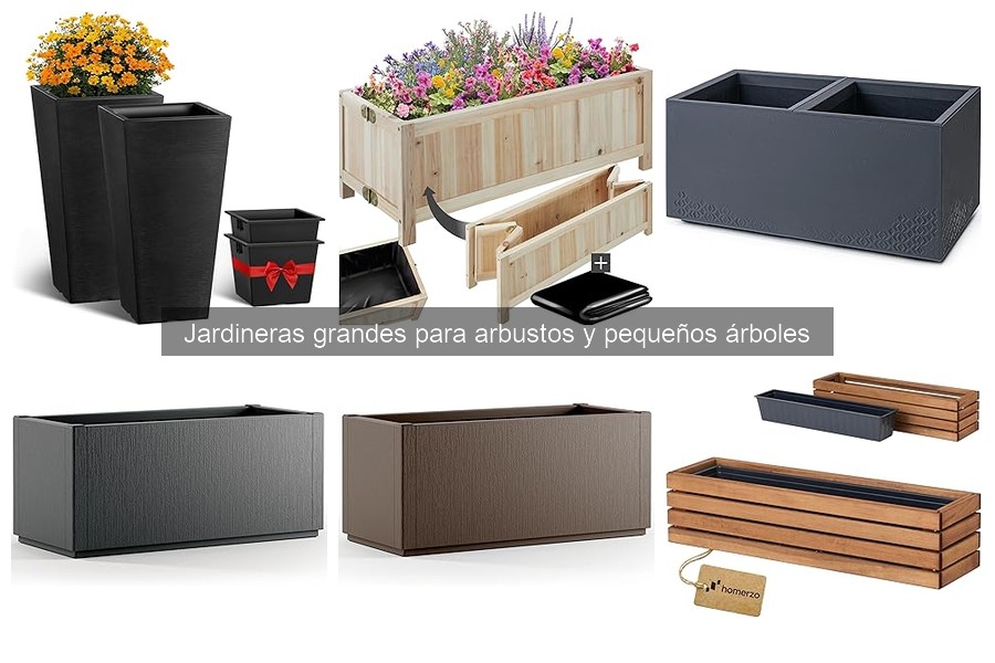 Jardineras grandes para arbustos y árboles: características y beneficios