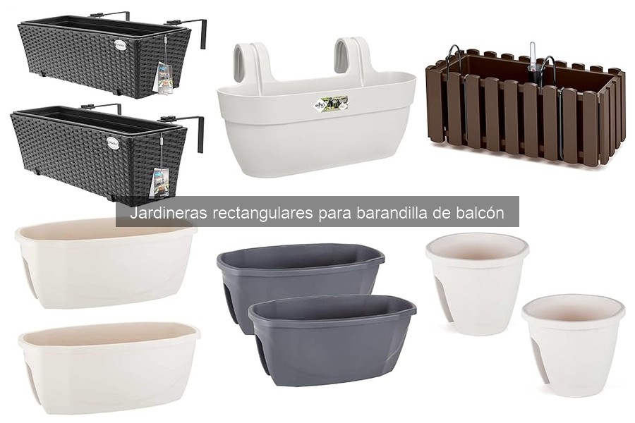 Jardineras rectangulares económicas para balcones
