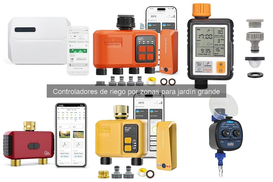 Mantenimiento de controladores de riego por zonas en jardín