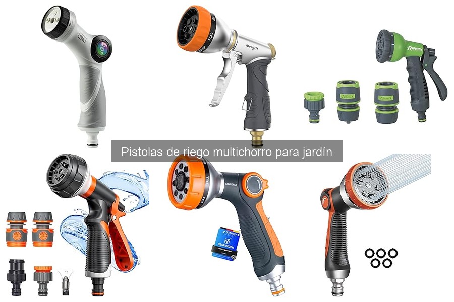 Mantenimiento de pistolas de riego multichorro para jardín