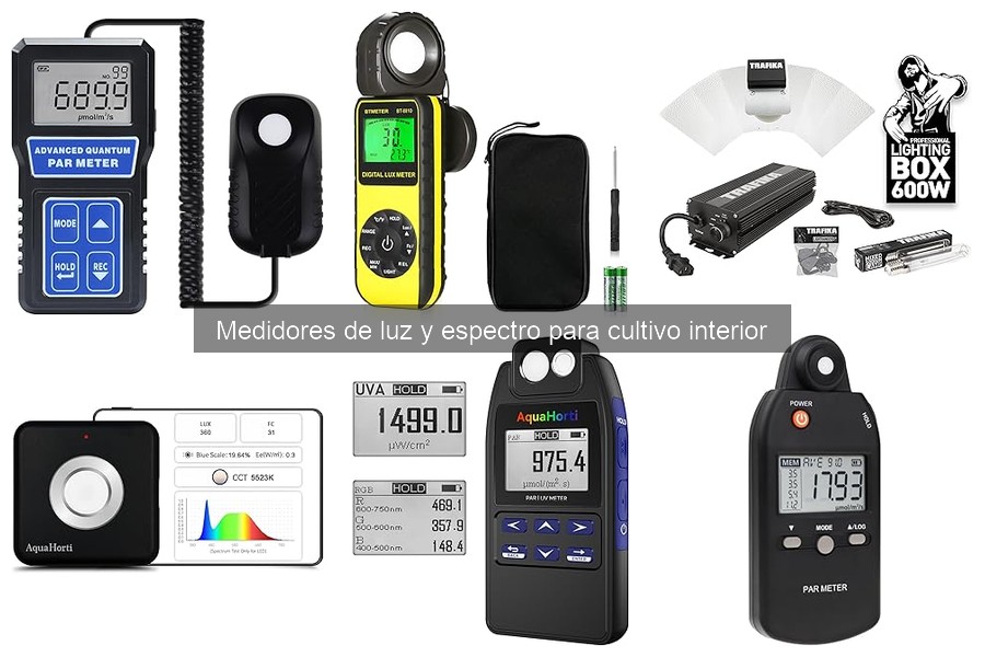Mantenimiento y calibración de medidores de luz para cultivo