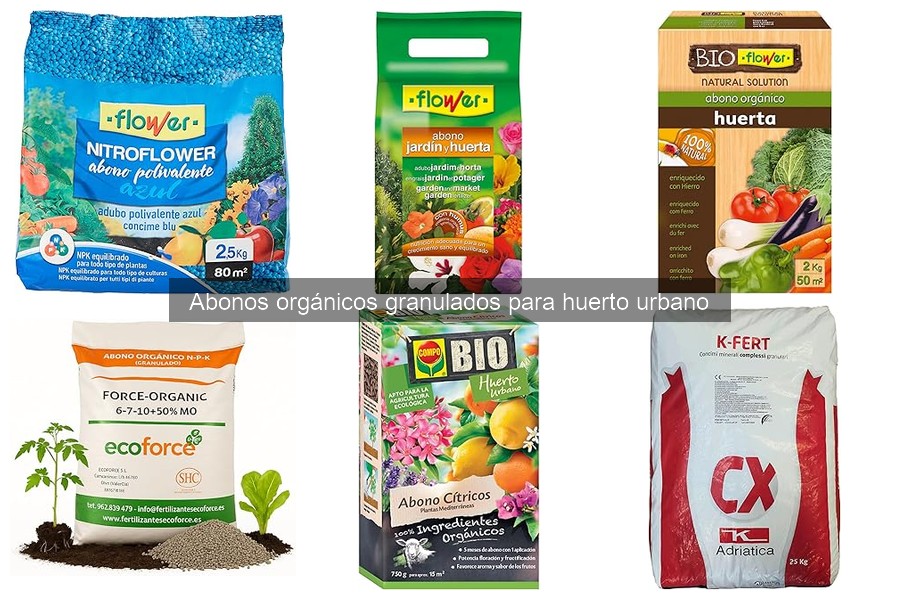 Mejores abonos orgánicos granulados para huertos en terraza