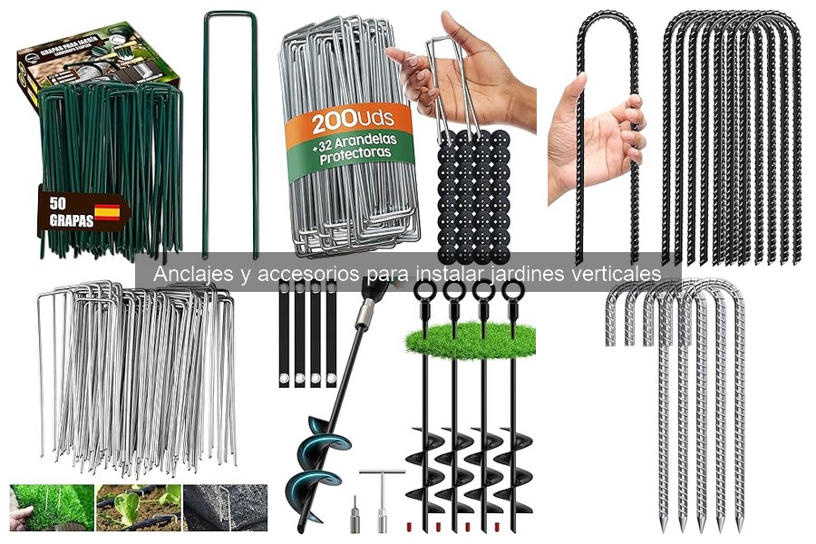 Mejores anclajes para principiantes en jardines verticales
