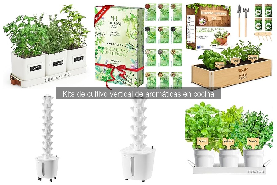 Mejores kits de cultivo vertical de aromáticas para cocinas pequeñas