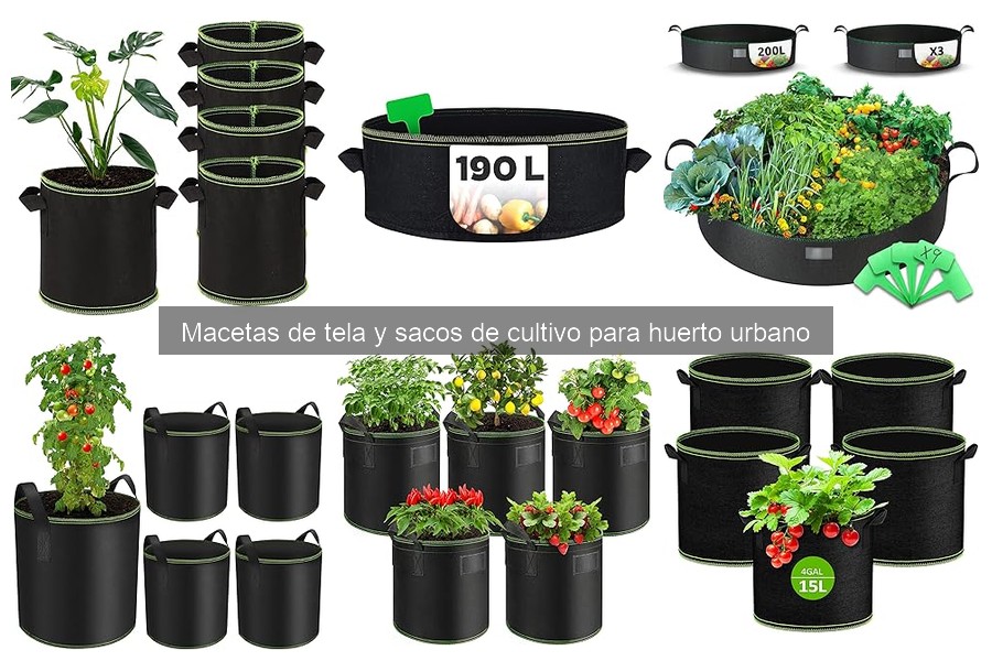 Mejores macetas de tela y sacos de cultivo para espacios reducidos