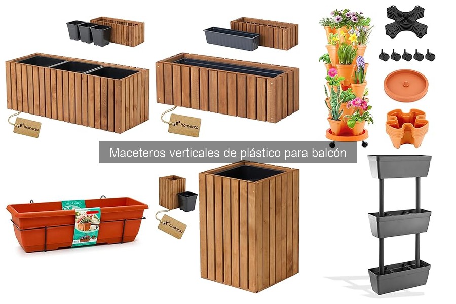 Mejores maceteros verticales de plástico para balcones pequeños