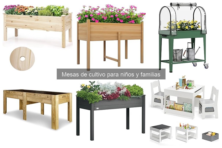 Mejores opciones de cultivo en mesas para niños y familias