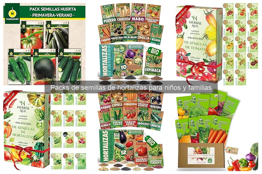 Precio de packs de semillas de hortalizas para niños
