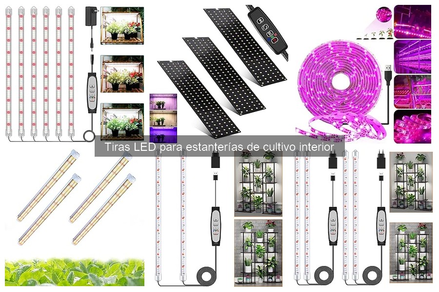 ¿Qué son las tiras LED para estanterías de cultivo interior?