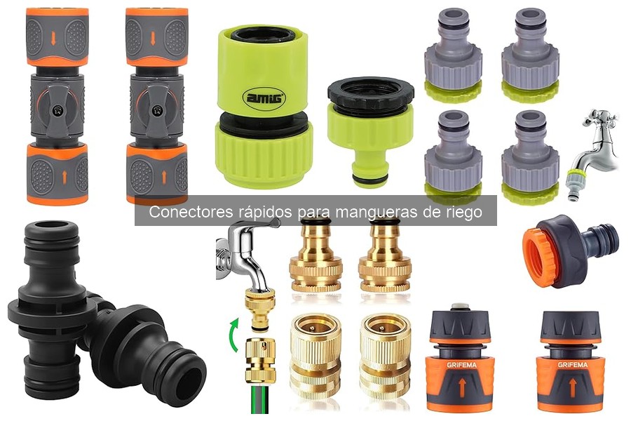 Tipos de conectores rápidos para mangueras de riego