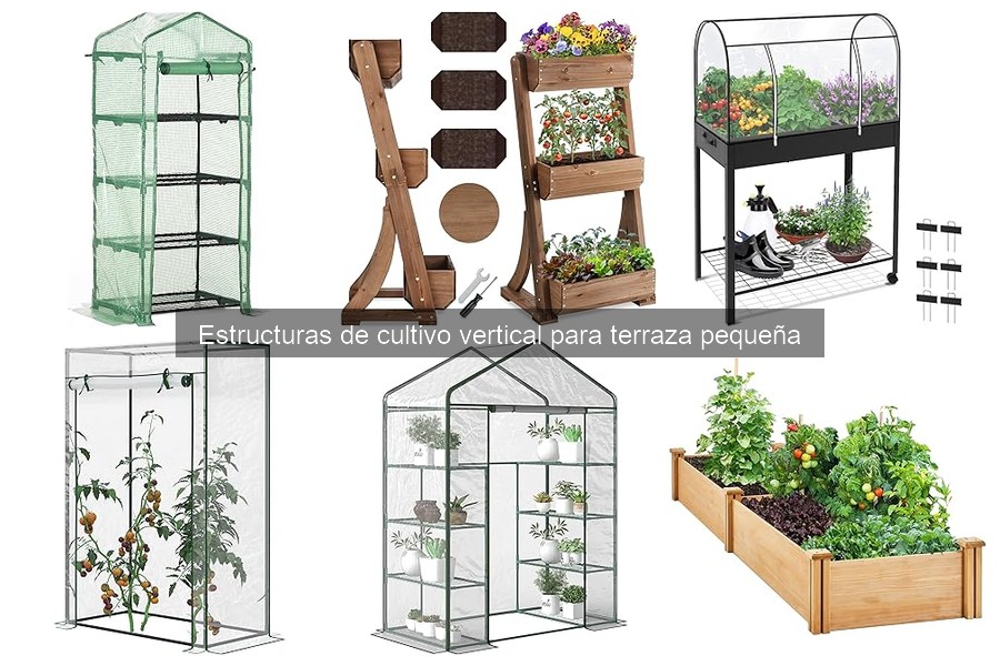Tipos de estructuras de cultivo vertical para terrazas pequeñas