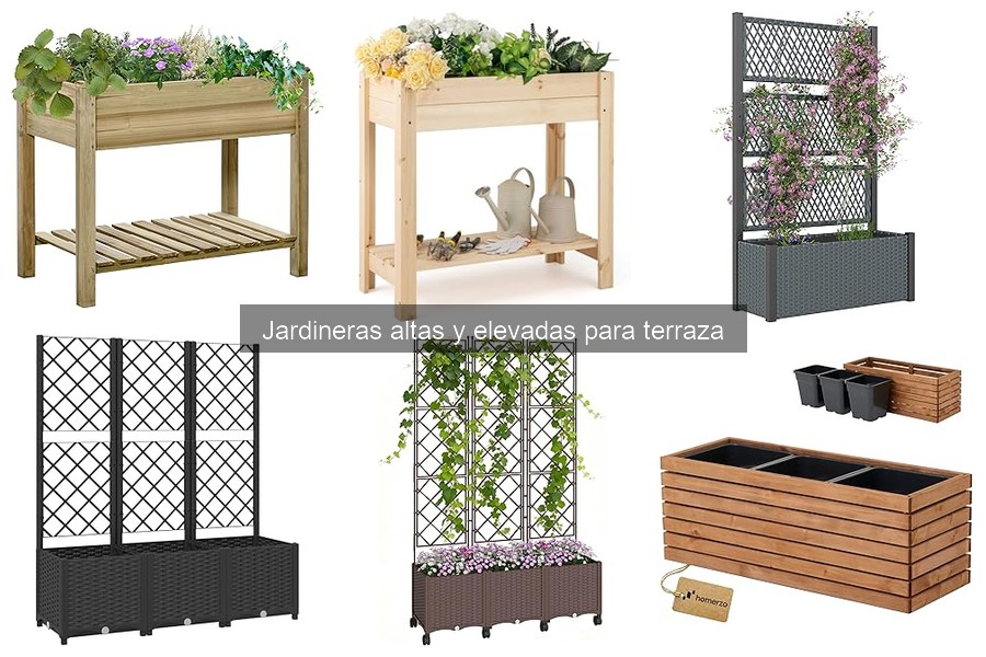 Tipos de jardineras altas para terraza: estilos y materiales