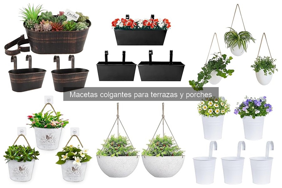 Tipos de macetas colgantes y sus usos en terrazas y porches