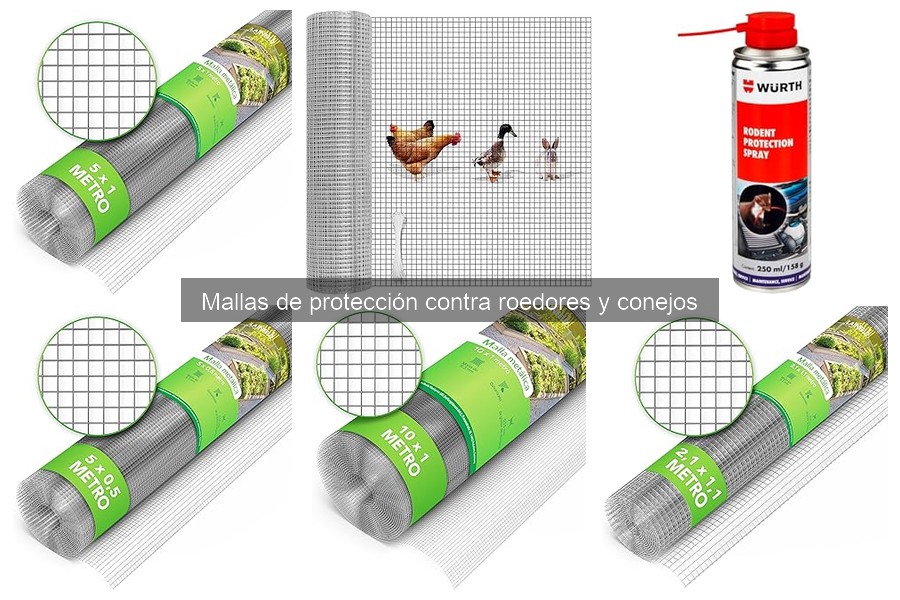 Tipos de mallas de protección contra roedores y conejos