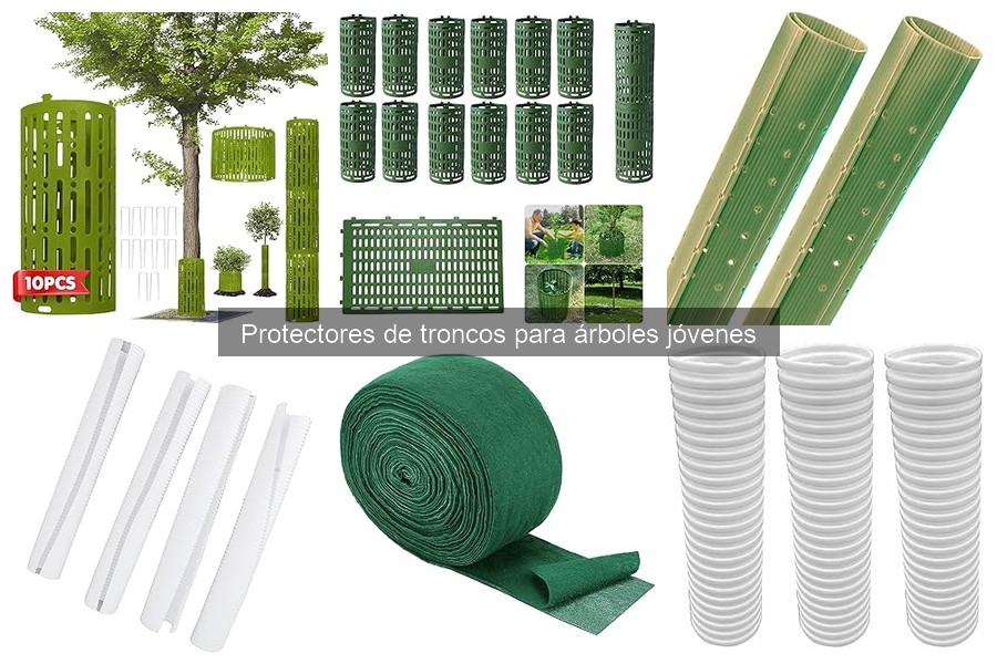 Tipos de protectores de troncos para árboles jóvenes