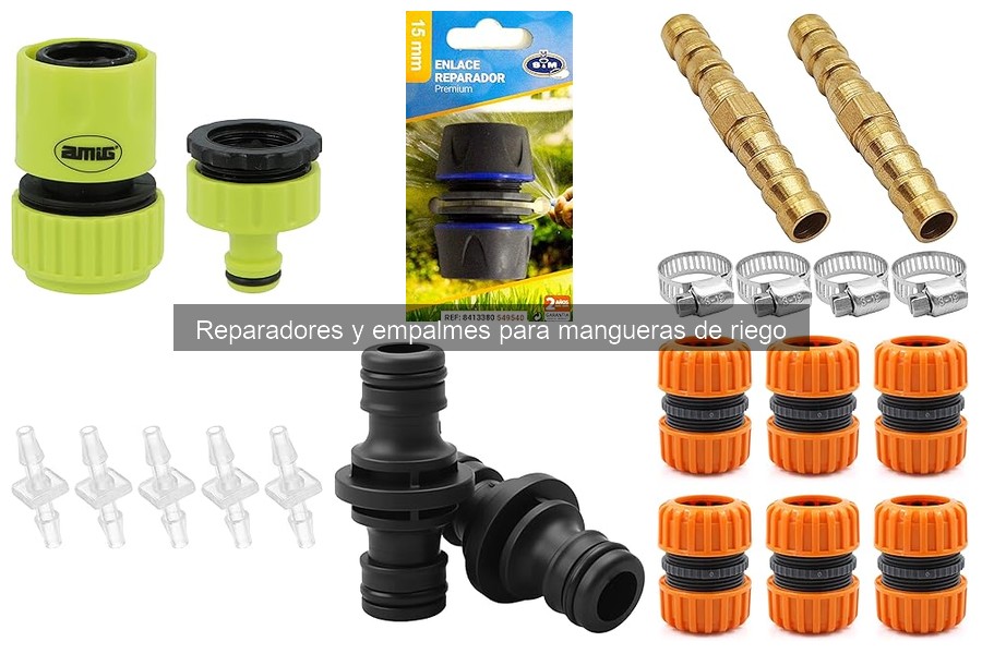 Tipos de reparadores y empalmes para mangueras de riego
