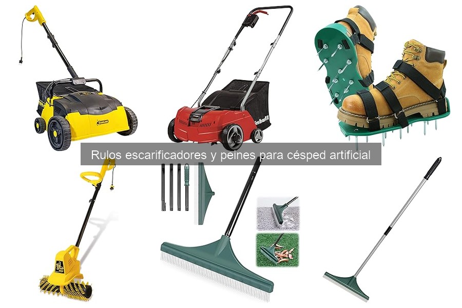 Tipos de rulos escarificadores para césped artificial