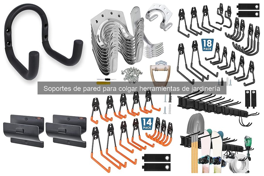 Tipos de soportes de pared para herramientas de jardinería