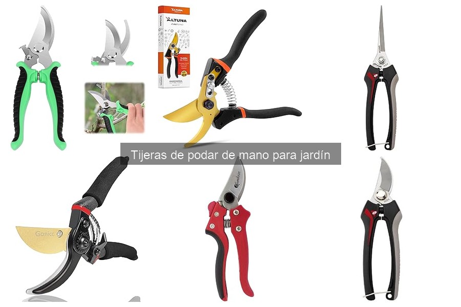 Tipos de tijeras de podar de mano y sus usos en jardinería