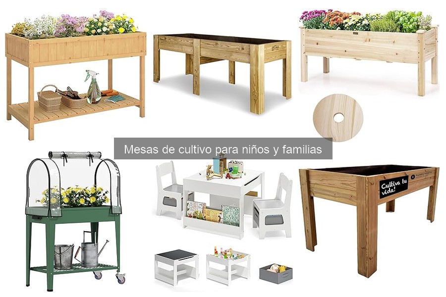 Ventajas de las mesas de cultivo para niños y familias